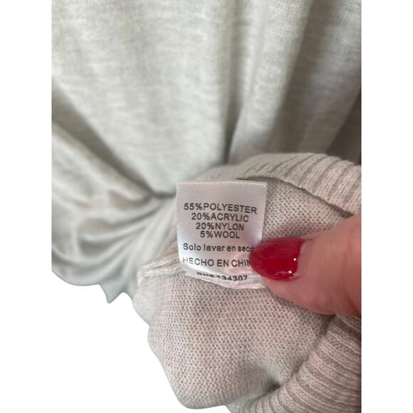 KORYE Sweater – Oatmeal Heathered Knit – Tie Hip Detail – Sz M NWOT - Picture 5 of 5